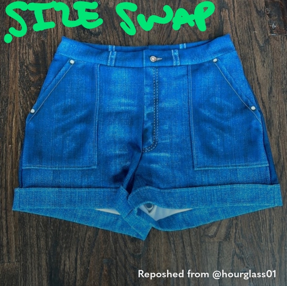 Size Swap BM Blackmilk Not Actually Denim Cuffed Shorts these M for XS or S